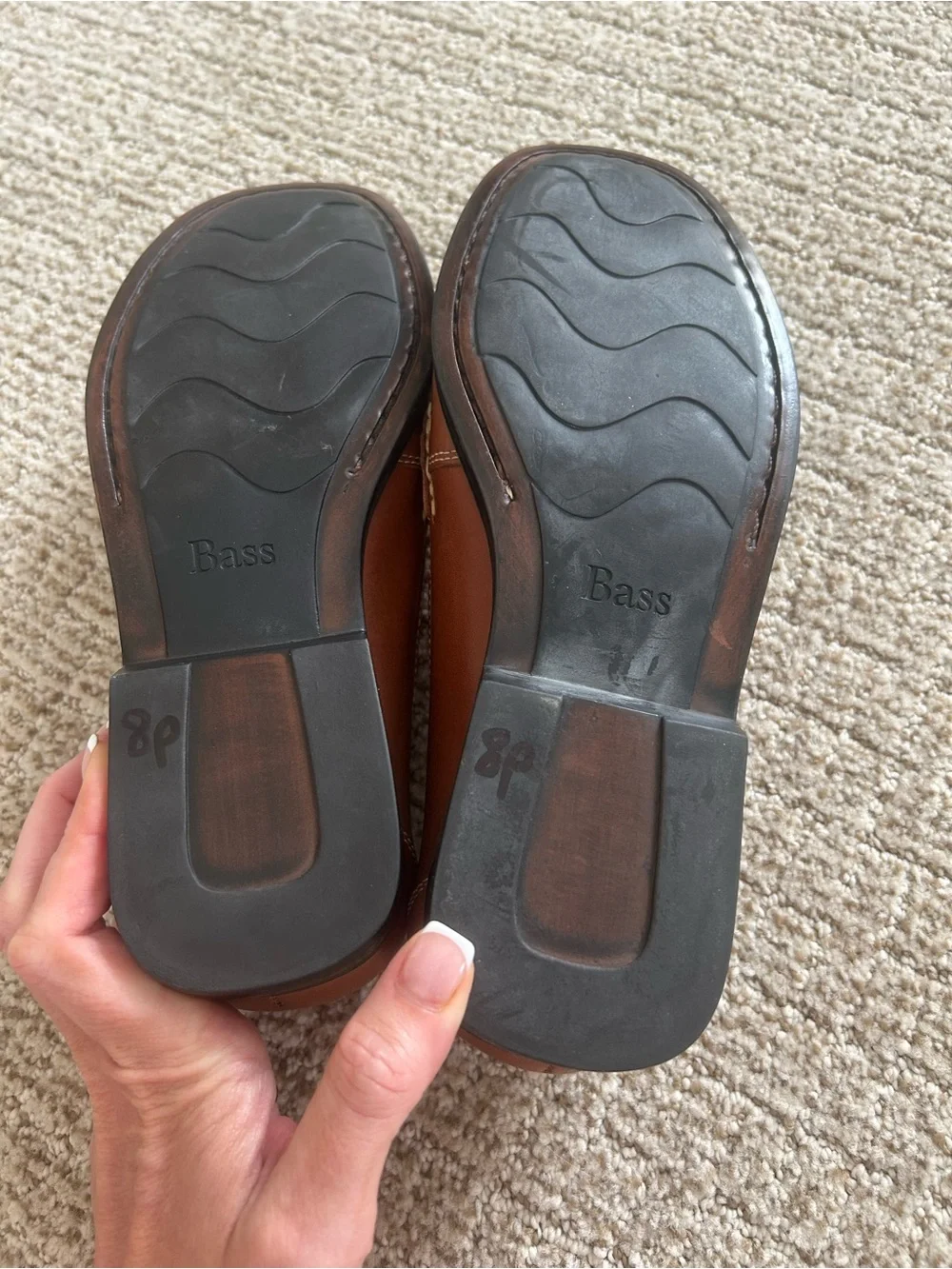 Bass Women’s Courtney Penny Loafers in Cognac Brown 7.5 W